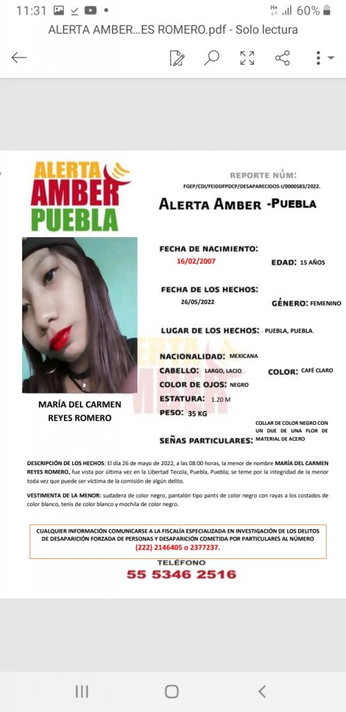 No localizan a mujer de 15 años