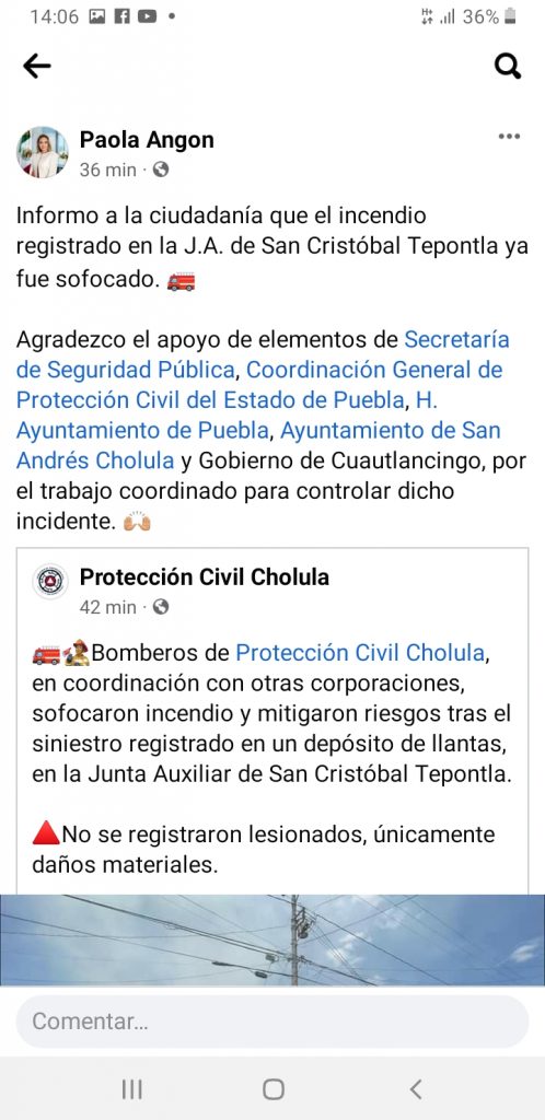 Sofocado el incendio en Tepontla: Paola Angon