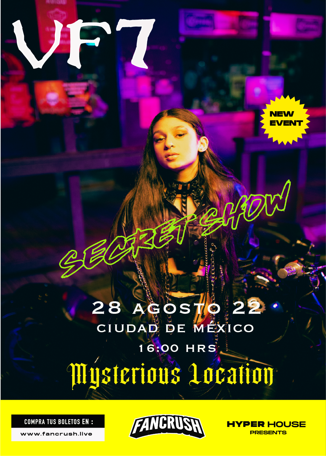 VF7 llega a Ciudad de México con su “Secret Show” el domingo 28 de agosto