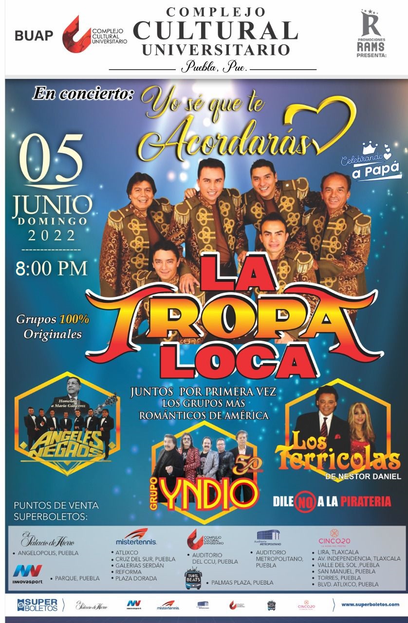 Los Ángeles Negros, La Tropa Loca, Grupo Yndio y Los Terrícolas de Nestor Daniel, juntos en un solo concierto
