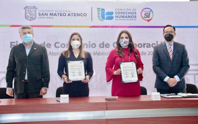San Mateo Atenco firma convenio de colaboración con la CODHEM