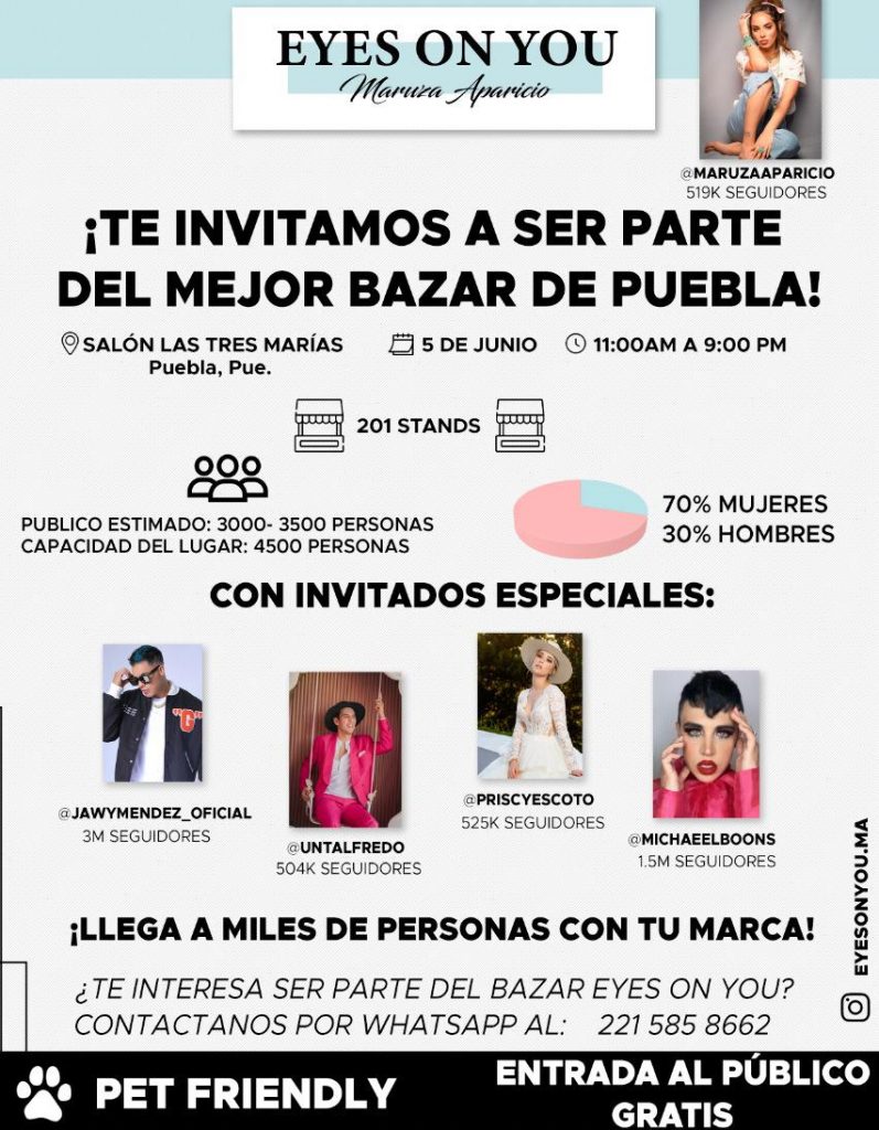 Reconocidos invitados estarán presentes en la 3ª edición del bazar “Eyes On You Maruza Aparicio”