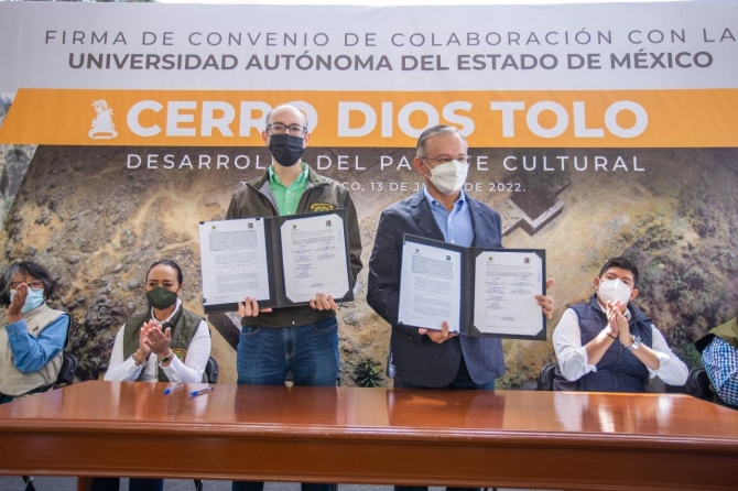 UAEMéx y Toluca trabajarán en el proyecto Parque Cultural Cerro del Dios Tolo