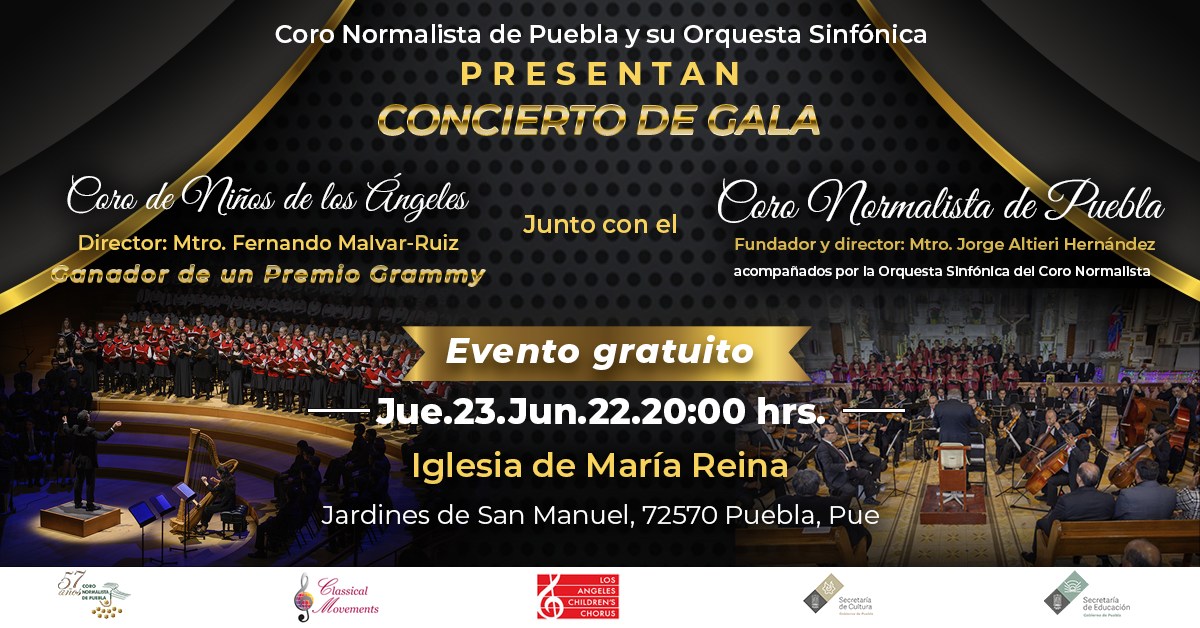 El Coro de Niños de los Ángeles y el Young Men’s Ensamble darán Conciertos de Gala en Puebla