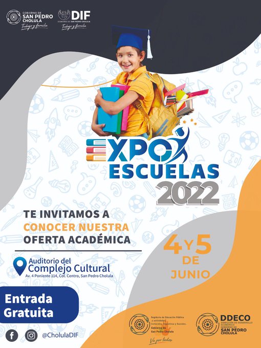 Habrá Expo Escuelas 2022 en San Pedro Cholula: Ayuntamiento