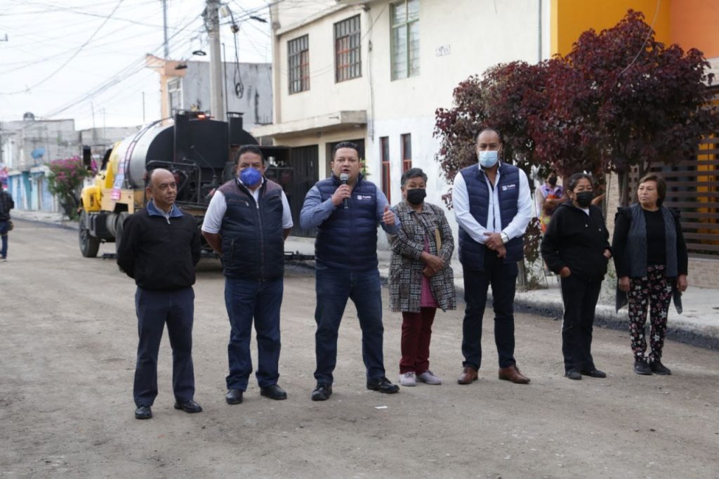 Avanzan obras del ayuntamiento de Puebla en la colonia Satélite Magisterial