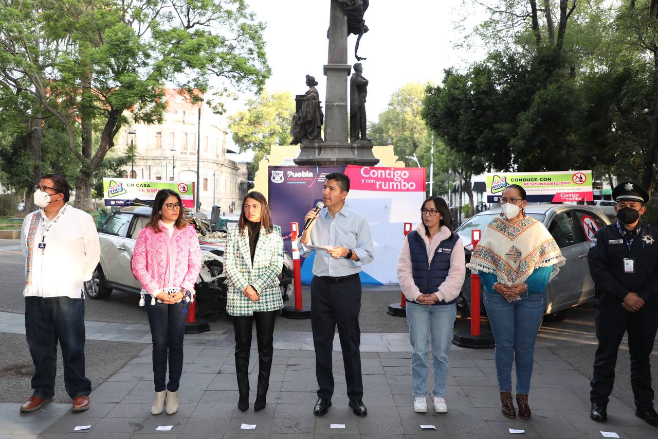 Ayuntamiento de Puebla lanza campaña contra accidentes viales y drogadicción