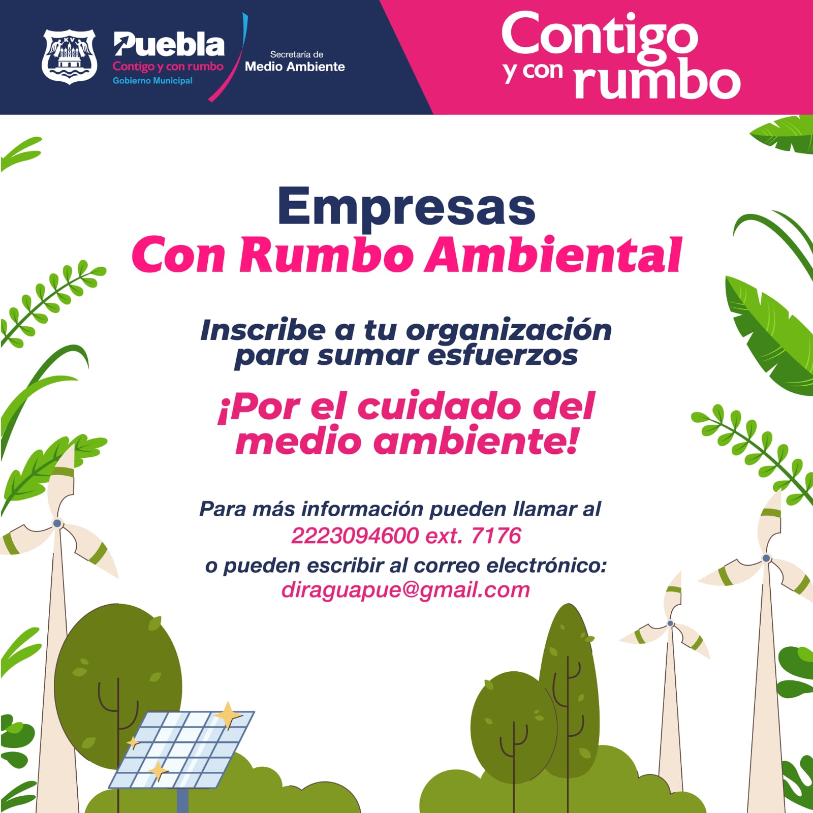 Ayuntamiento de Puebla e IP implementan programa “Empresas con Rumbo Ambiental “