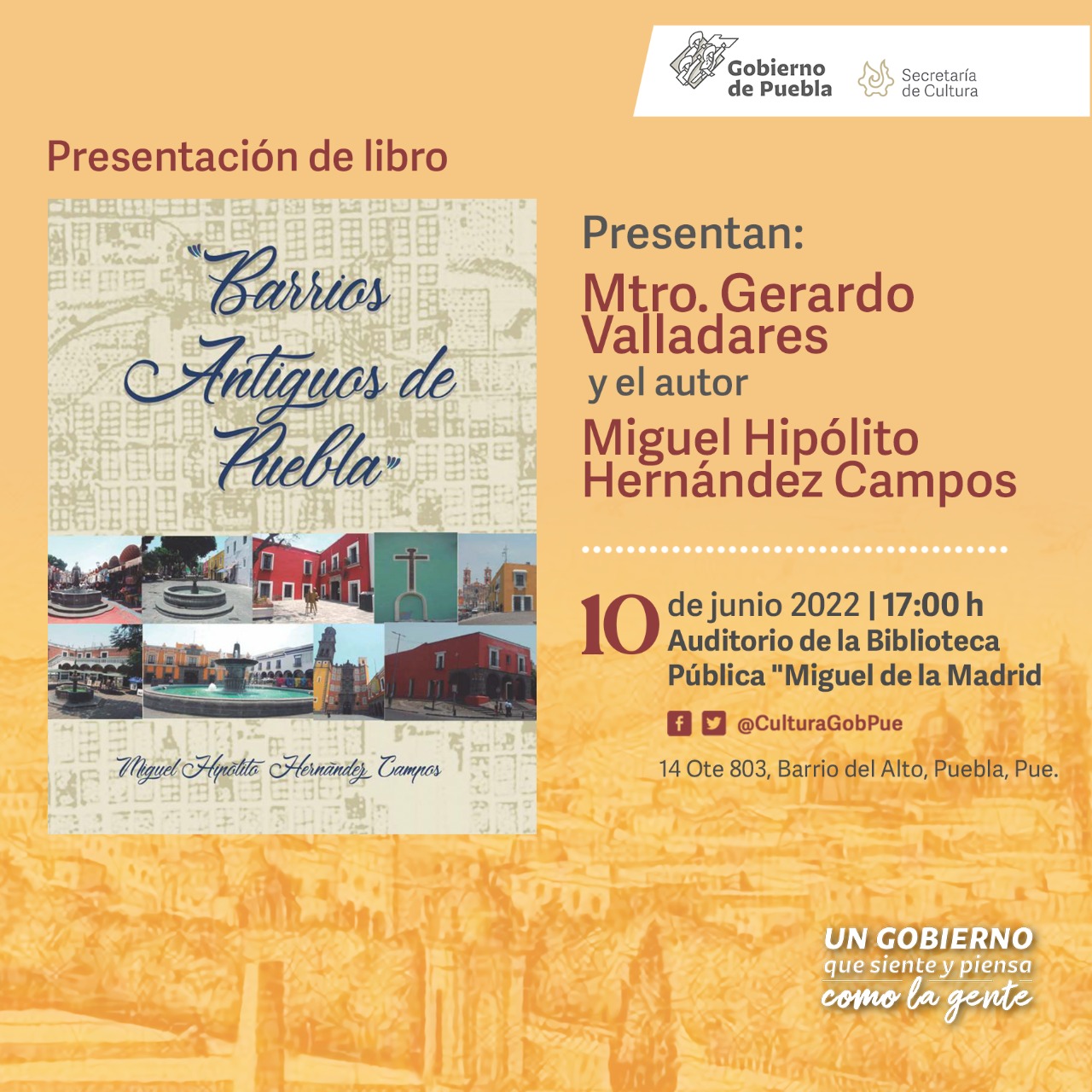 Presentará Secretaría de Cultura libro “Barrios Antiguos de Puebla”
