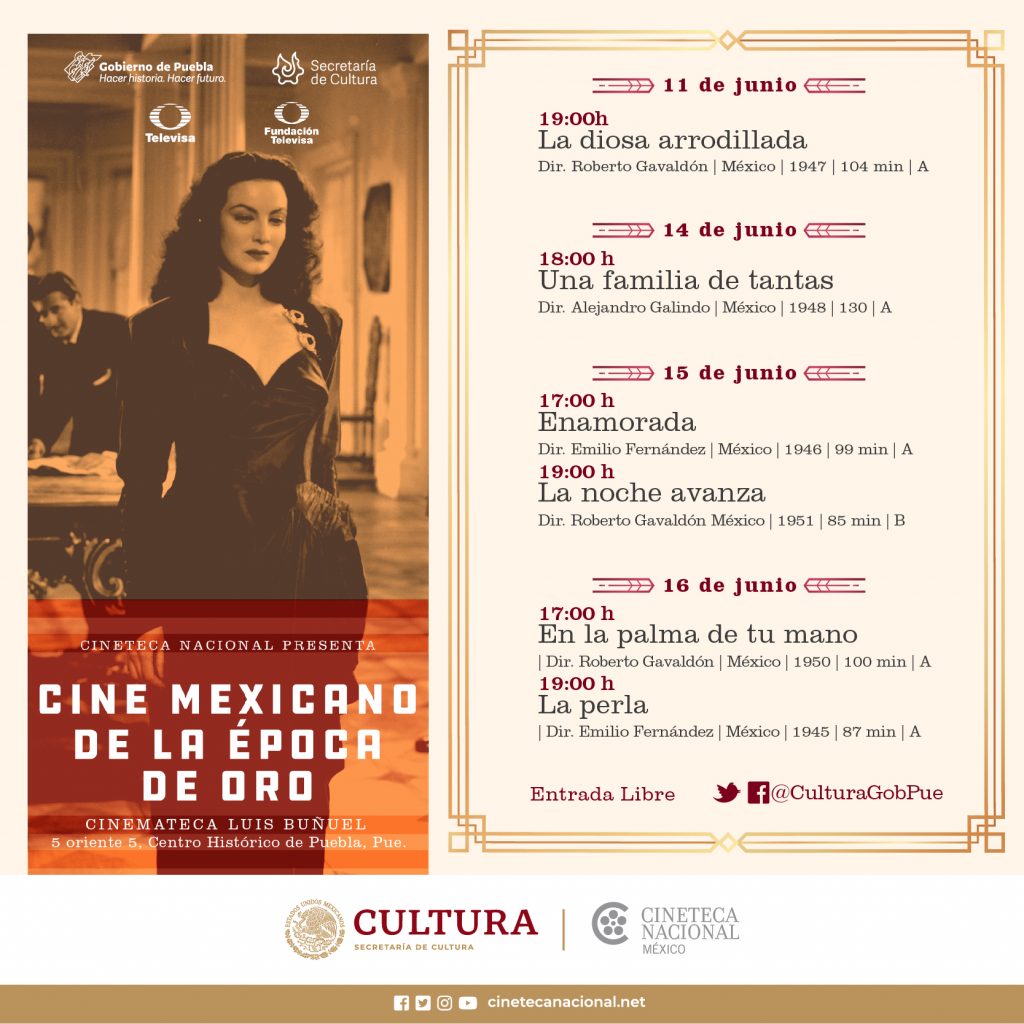 Programa Cultura proyección de películas de la Época de Oro