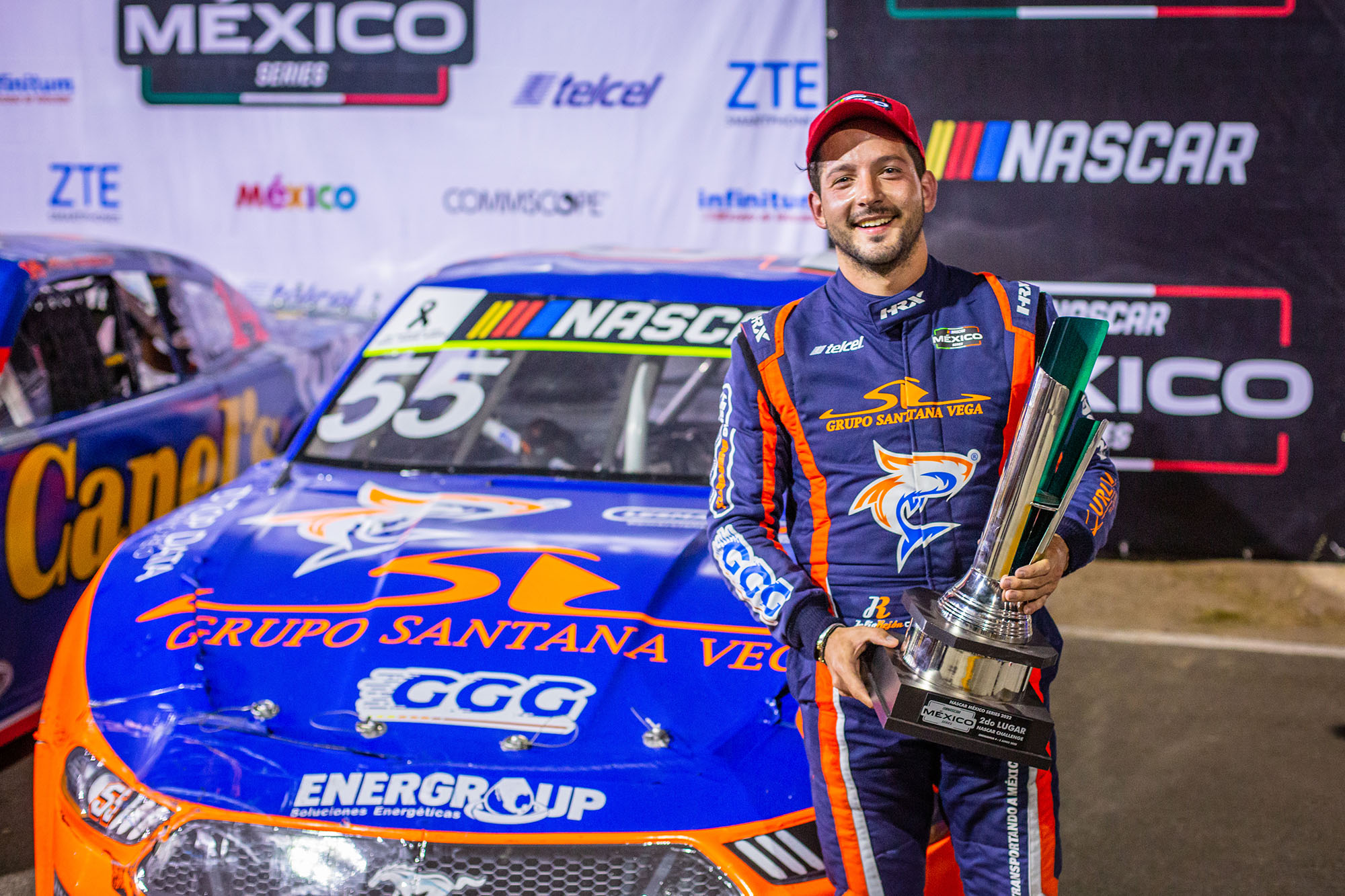 Julio Rejón y la Escudería GGG, al podio en la nocturna de NASCAR México en Chihuahua