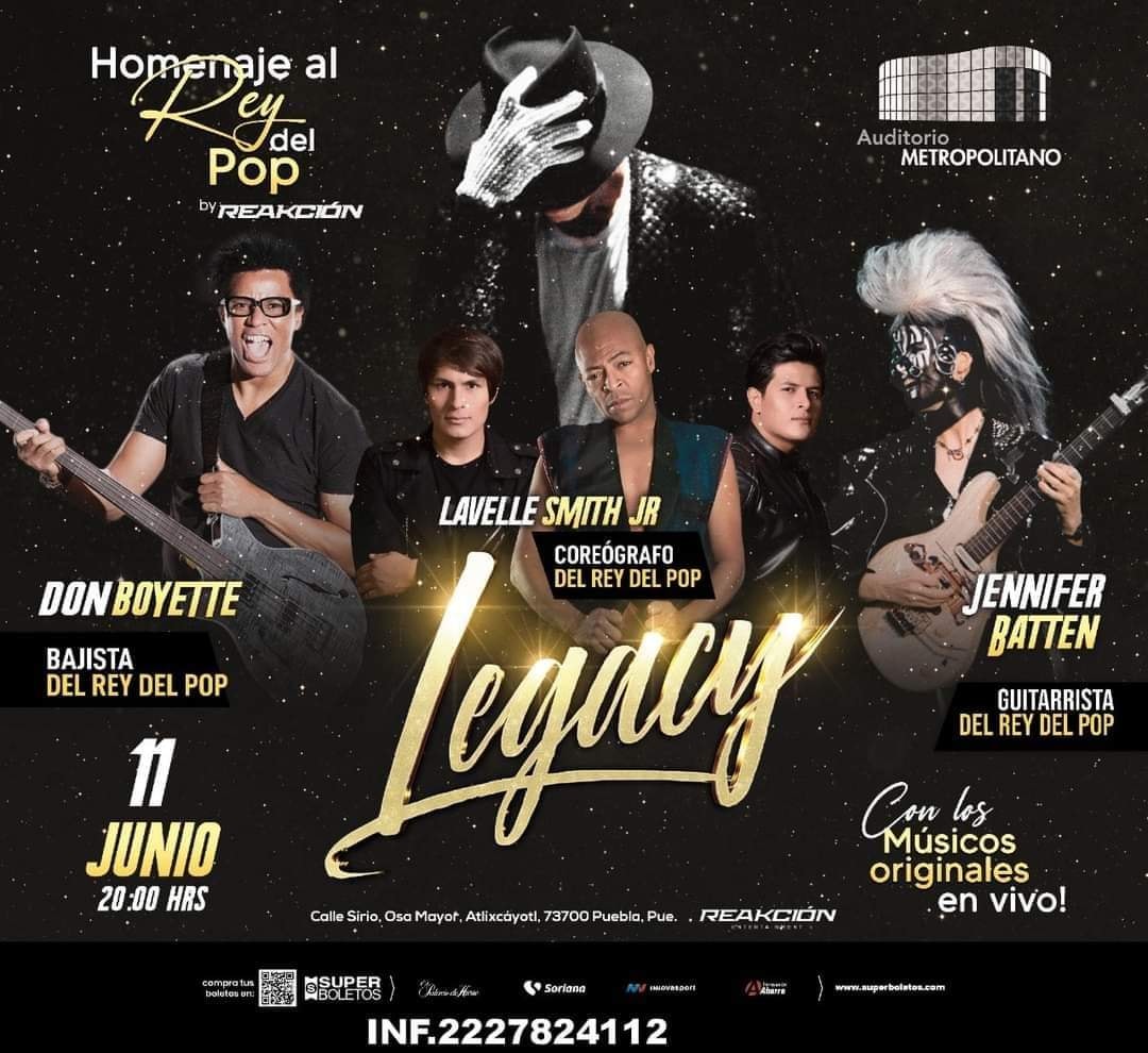 Llega a Puebla el espectáculo “Legacy” Homenaje al Rey del Pop