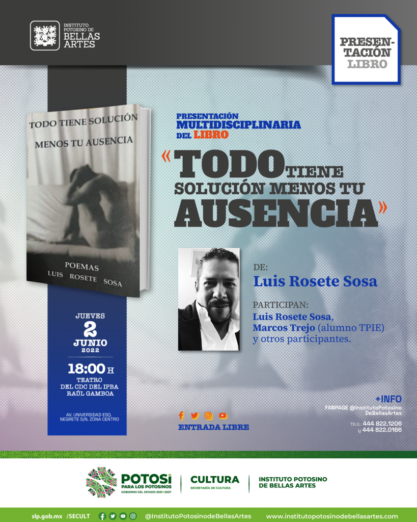 Presentación del libro “Todo tiene solución menos tu ausencia”