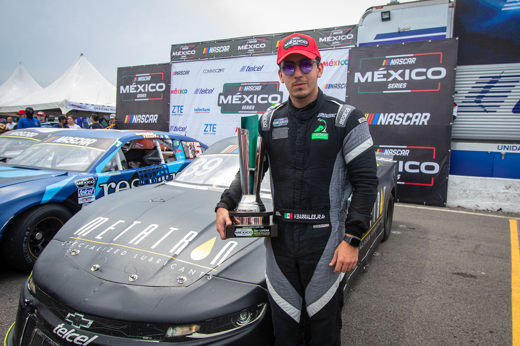 Víctor Barrales Jr., consiguió su primer podio de NASCAR Challenge 2022 en el Trióvalo de Tlajomulco