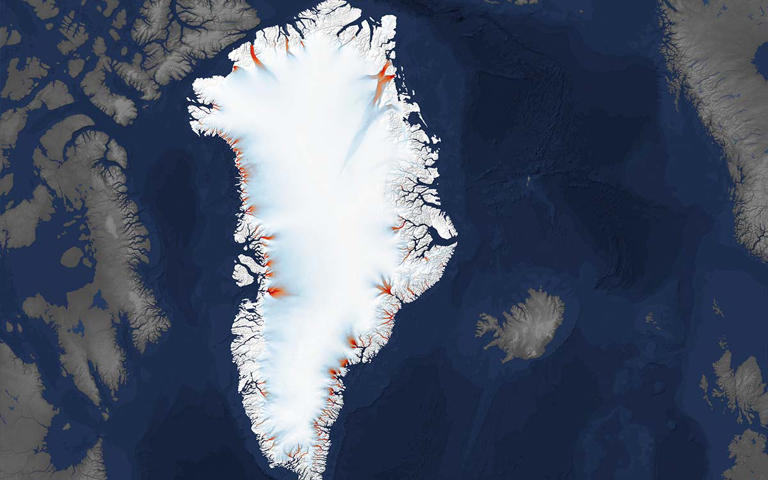 Capas de hielo en Groenlandia se derriten rápidamente; liberan 6 mil millones de toneladas de agua al día