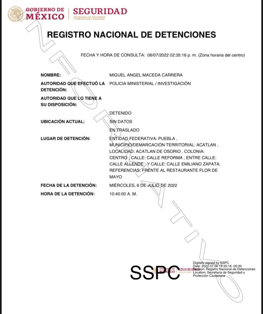 Detienen al presidente municipal de Piaxtla