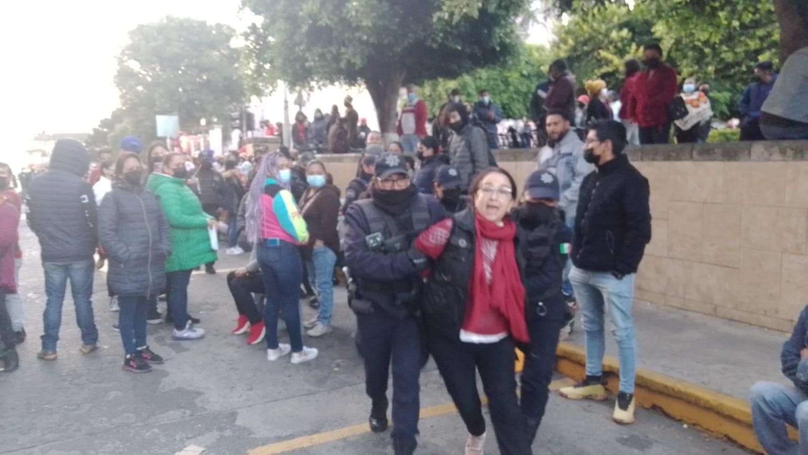 Concepción González Molina, detenida en Teziutlán por alterar el orden público en la elección interna de Morena
