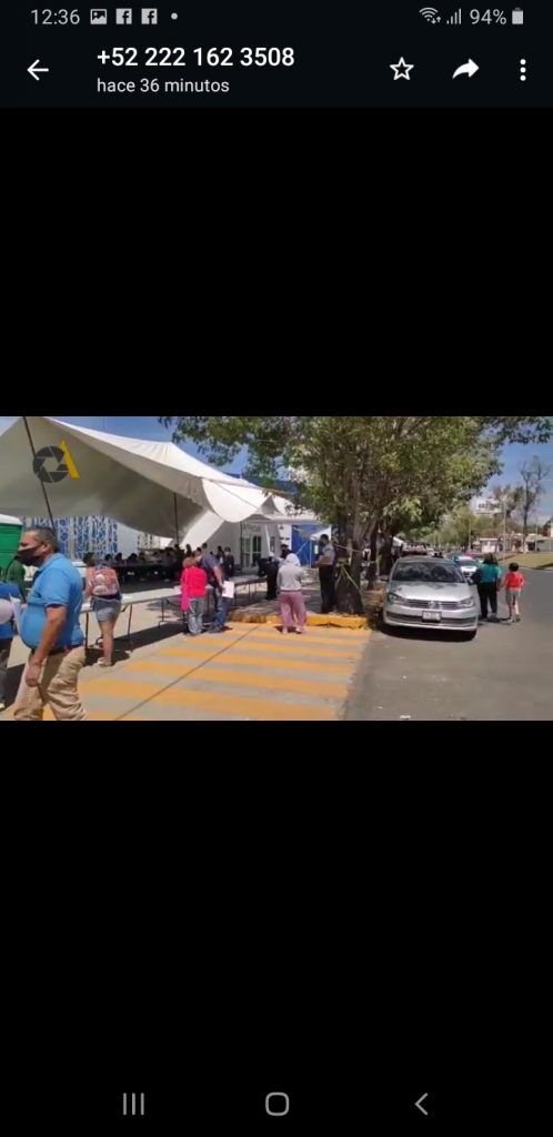 Video desde Puebla: Poca gente acude a vacunación en la Romero Vargas