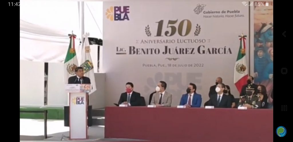 Video desde Puebla: Miguel Barbosa encabeza ceremonia luctuosa de Benito Juárez