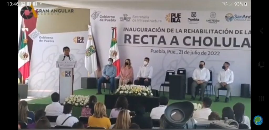 Video desde Puebla: Miguel Barbosa, Eduardo Rivera y Paola Angon inician obras en la recta