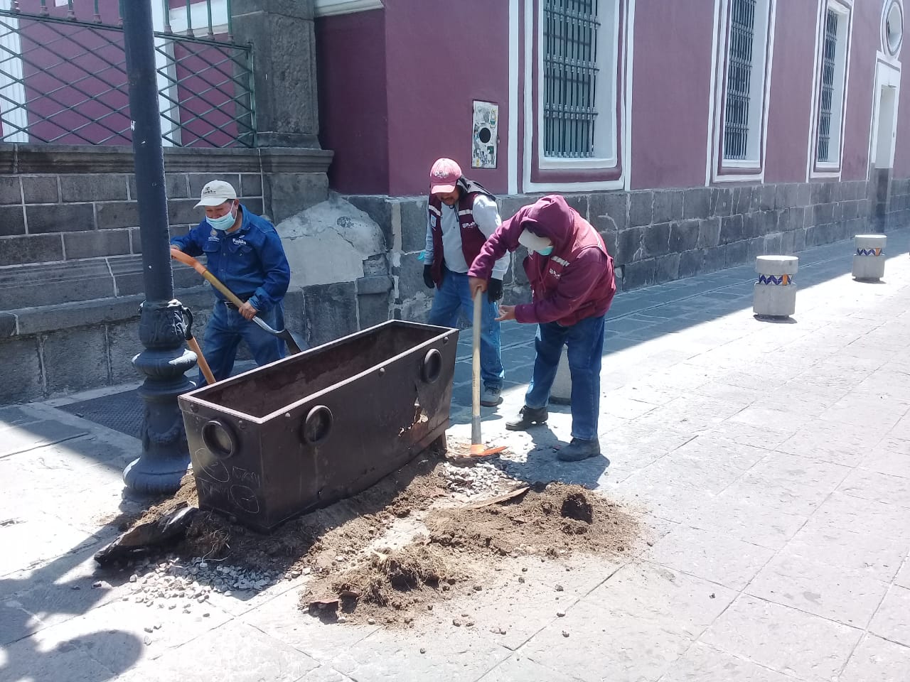 Ayuntamiento de Puebla  mejora la imagen urbana del Centro Histórico