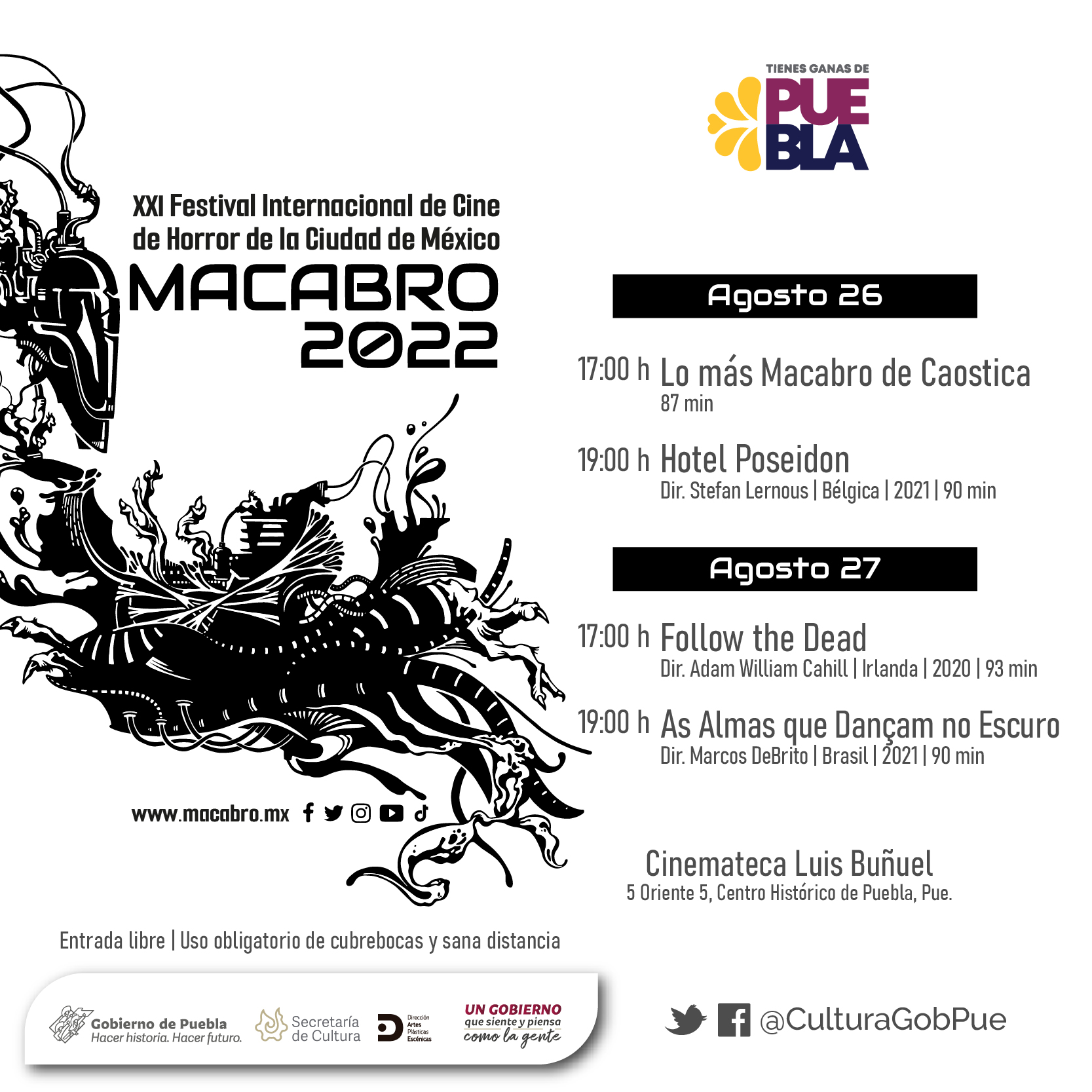 Puebla, sede del “Festival Macabro” 2022