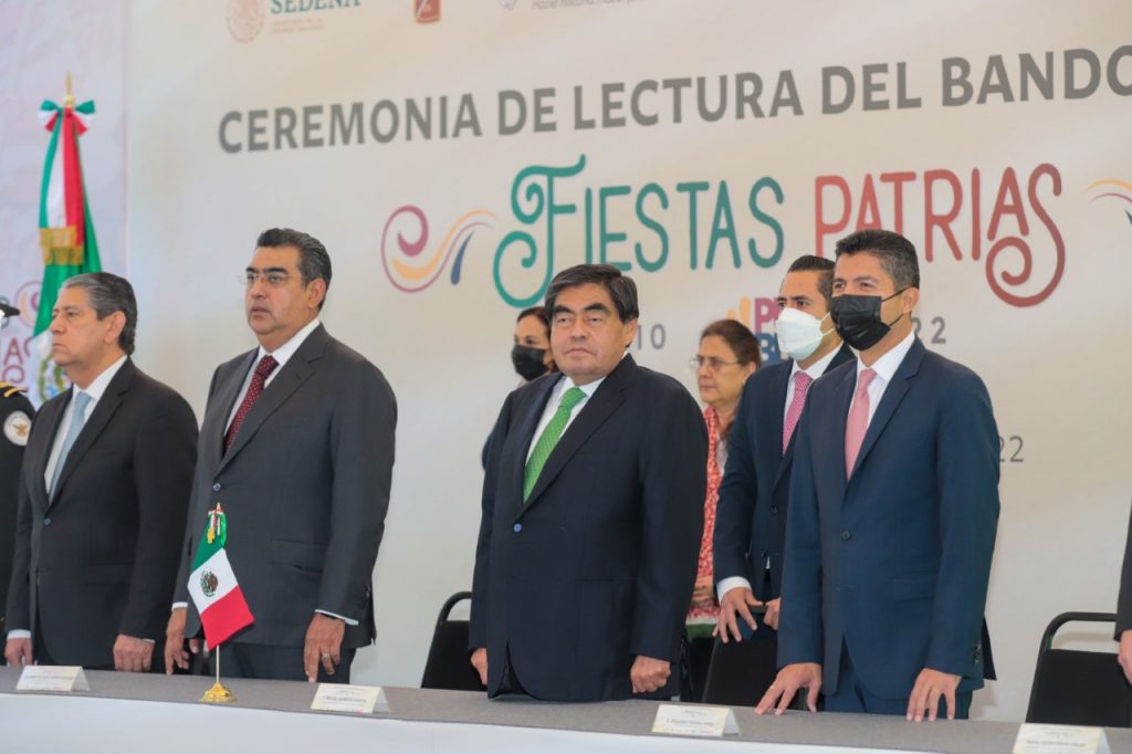 Gobernador Miguel Barbosa Huerta presidió la Ceremonia de Lectura del Bando Solemne con motivo de las Fiestas Patrias