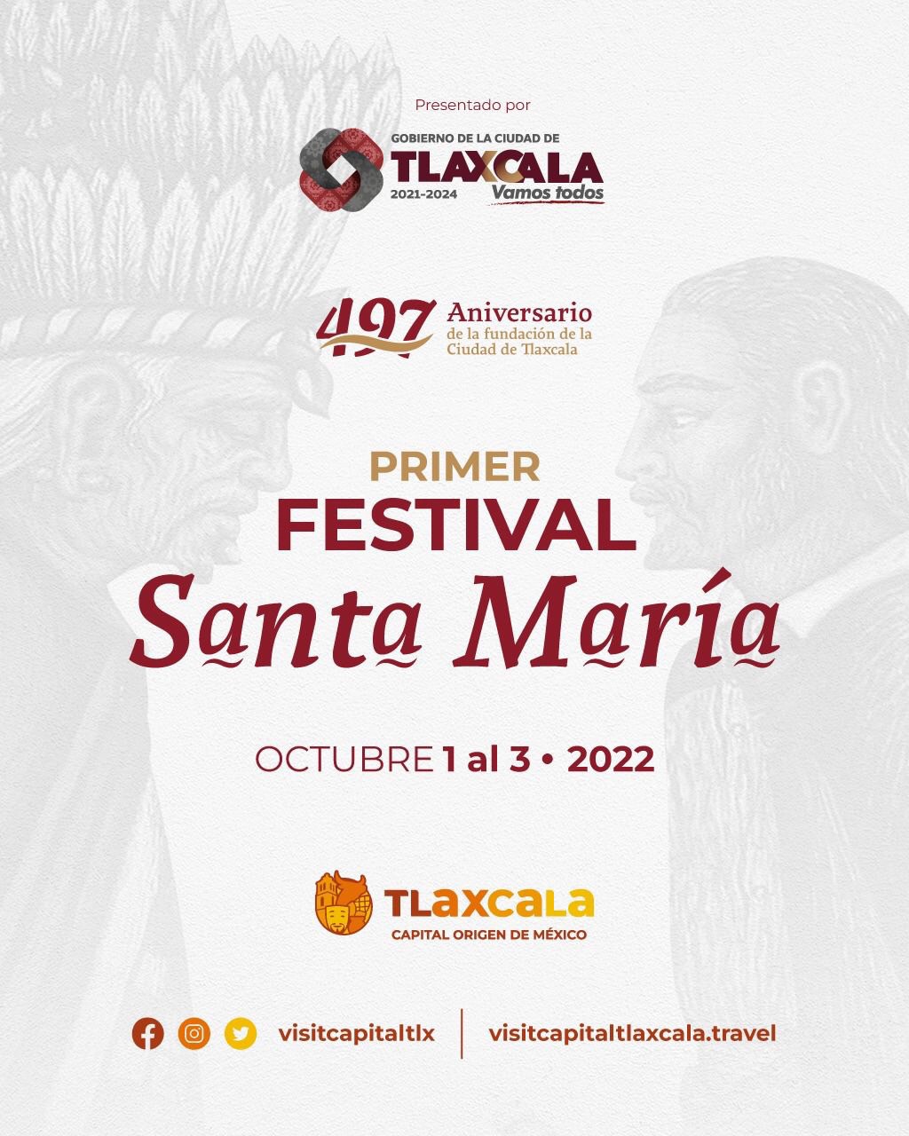 Artistas de renombre festejarán el 497 Aniversario de la Fundación de la Ciudad de Tlaxcala
