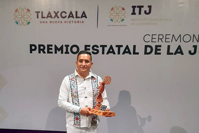 Estudiante BUAP fue galardonado por el gobierno de Tlaxcala con el Premio Estatal de la Juventud 2022