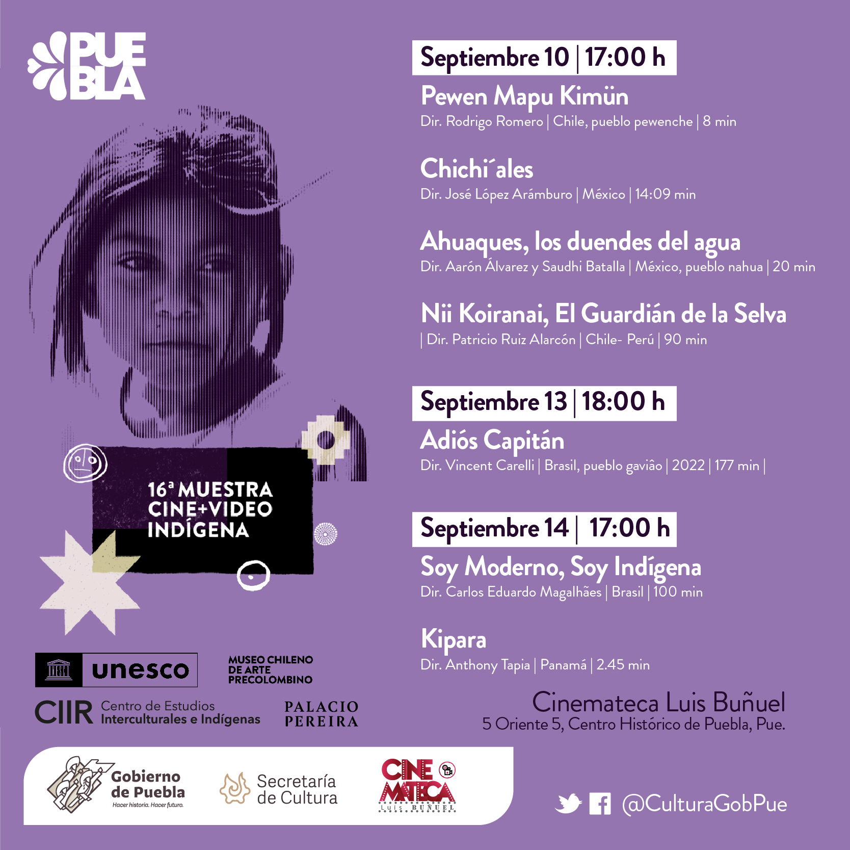 Con 13 proyecciones, Puebla se une a “16ª Muestra Cine+Video Indígena”