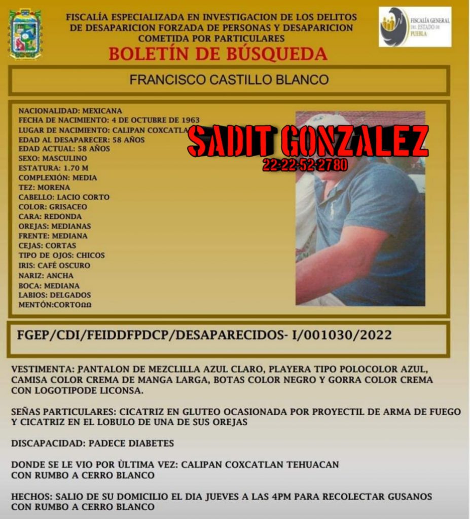 Hallan sin vida a hombre desaparecido en Calipan