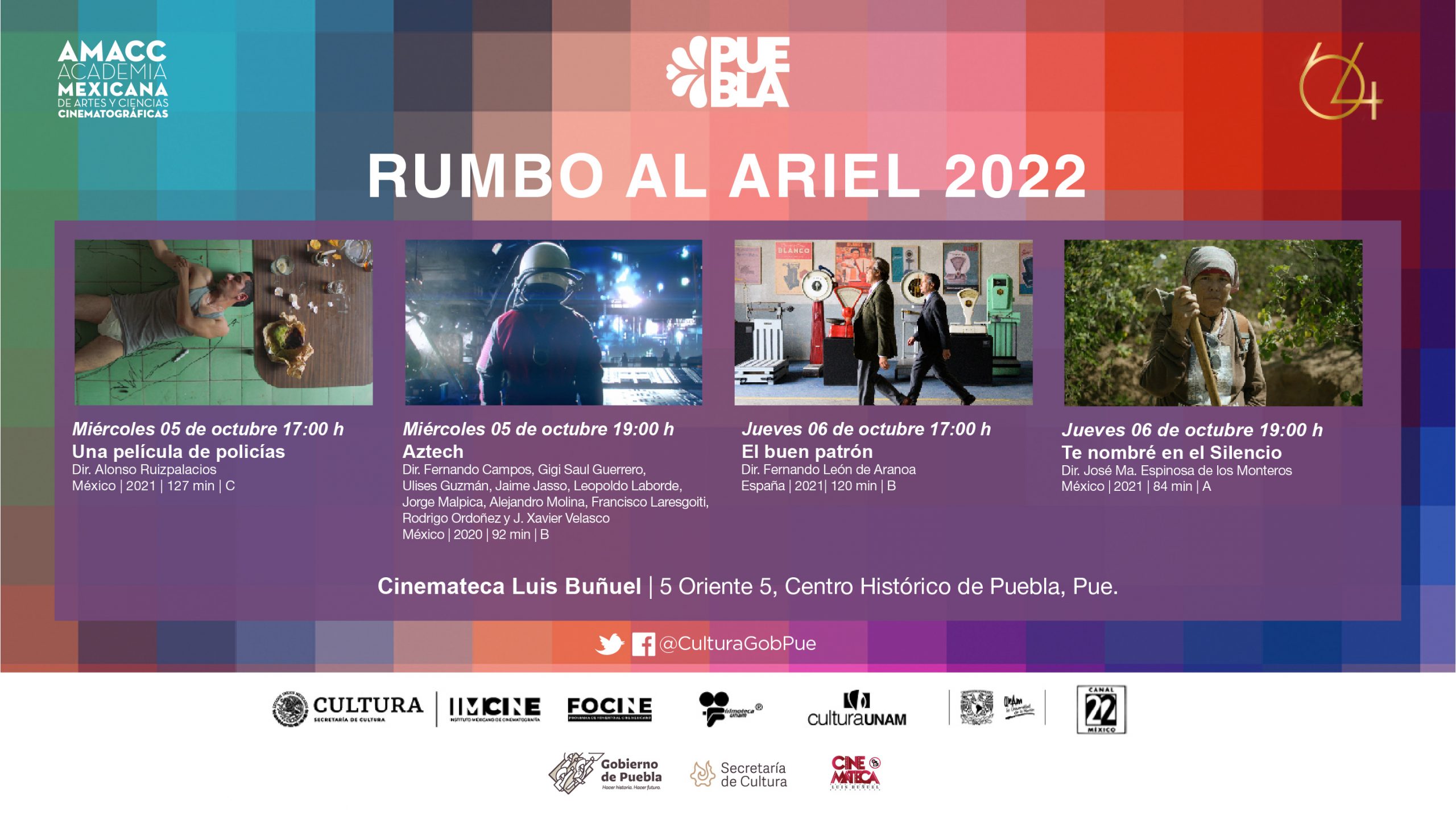 Exhibirá Cinemateca Luis Buñuel ciclo de cine “Rumbo al Ariel 2022”