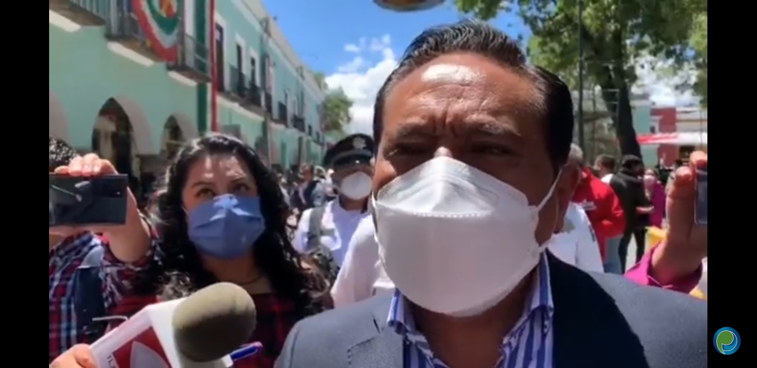 Video desde Tlaxcala: Por el sisno de este lunes, el edil Jorge Corichi confirma evacuación de algunos edificios públicos, como hospitales