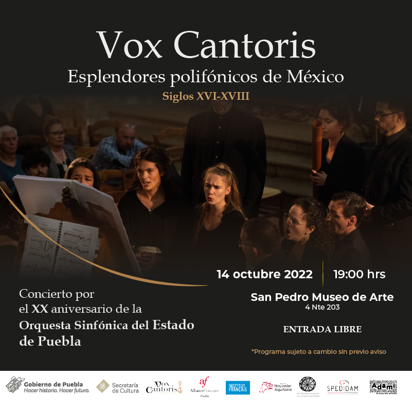 Invita Cultura a conciertos de Vox Cantoris en San Pedro Museo de Arte