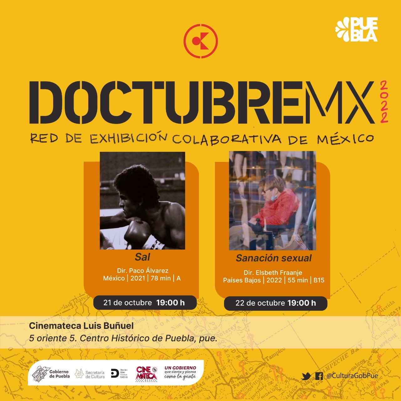 Participa Puebla en “Doctubre Mx”, red de exhibición cinematográfica: Cultura