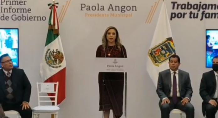 Video desde Puebla: Paola Angon dio su 1er informe de administración en San Pedro Cholula