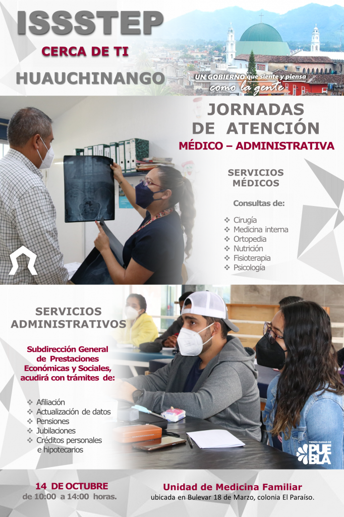 Con jornada “Cerca de ti”, ISSSTEP fortalecerá atención médica en Huauchinango