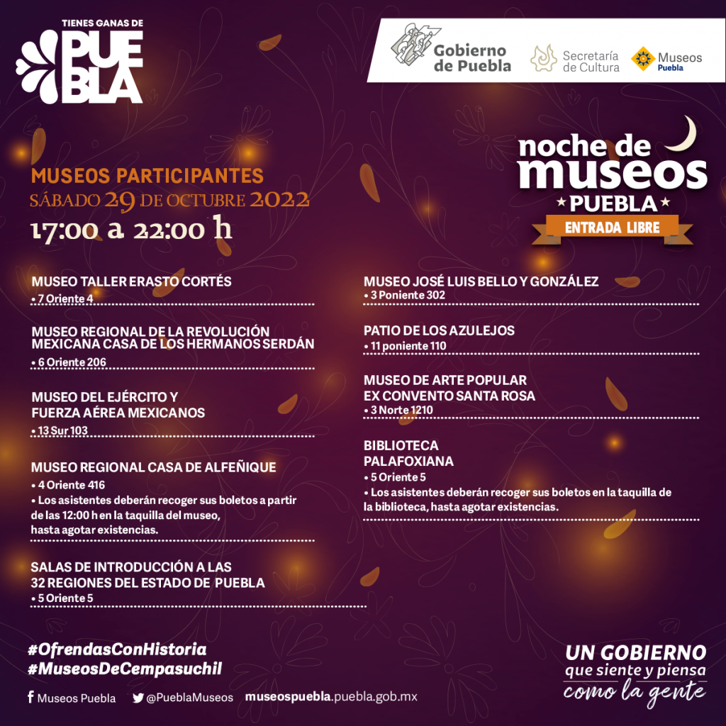 Anuncia Cultura “Noche de Museos” por programa de Día de Muertos