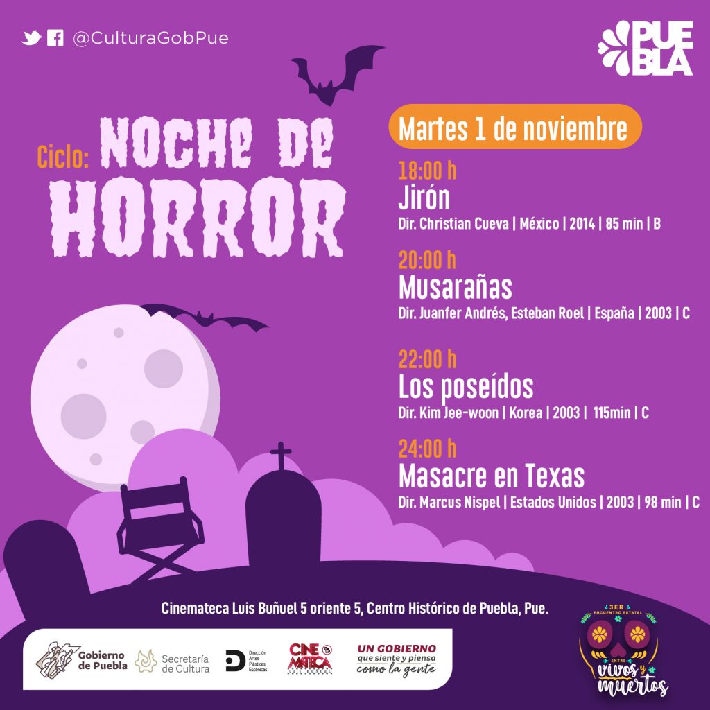 En Cinemateca “Luis Buñuel”, Cultura proyectará filmes de terror