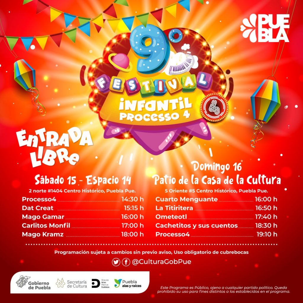 Realizará “Processo 4” la novena edición de su festival infantil: Cultura