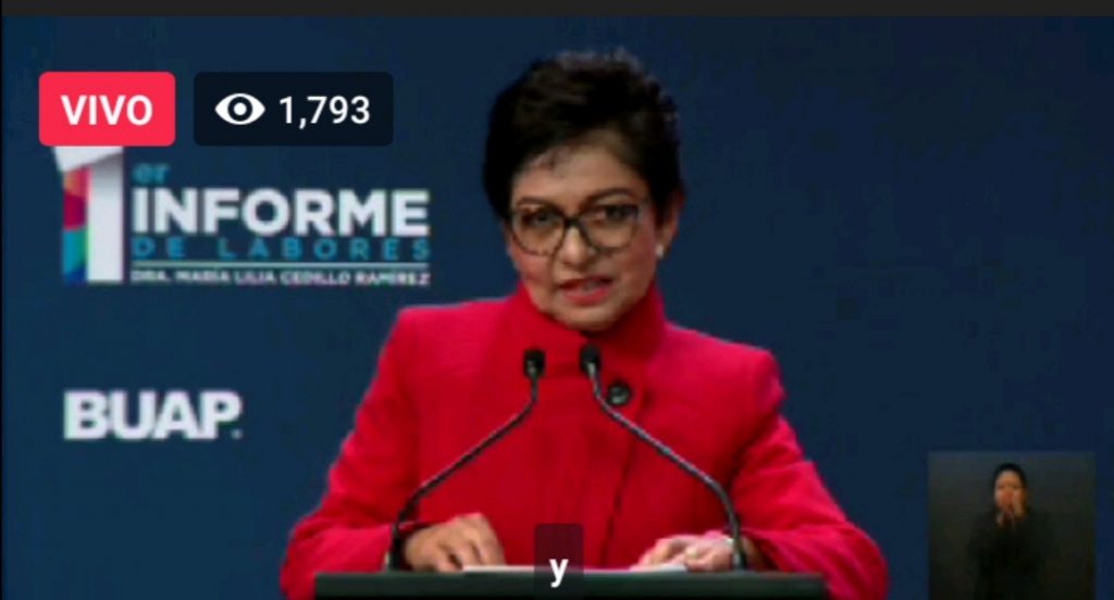 Rectora de la BUAP rinde su primer informe de labores y anuncia nuevos edificios para Medicina, Microbiología y Comunicación