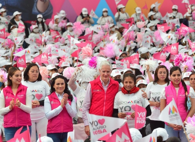 El GEM cumple con más mujeres al entregar Salario Rosa en Nezahualcóyotl