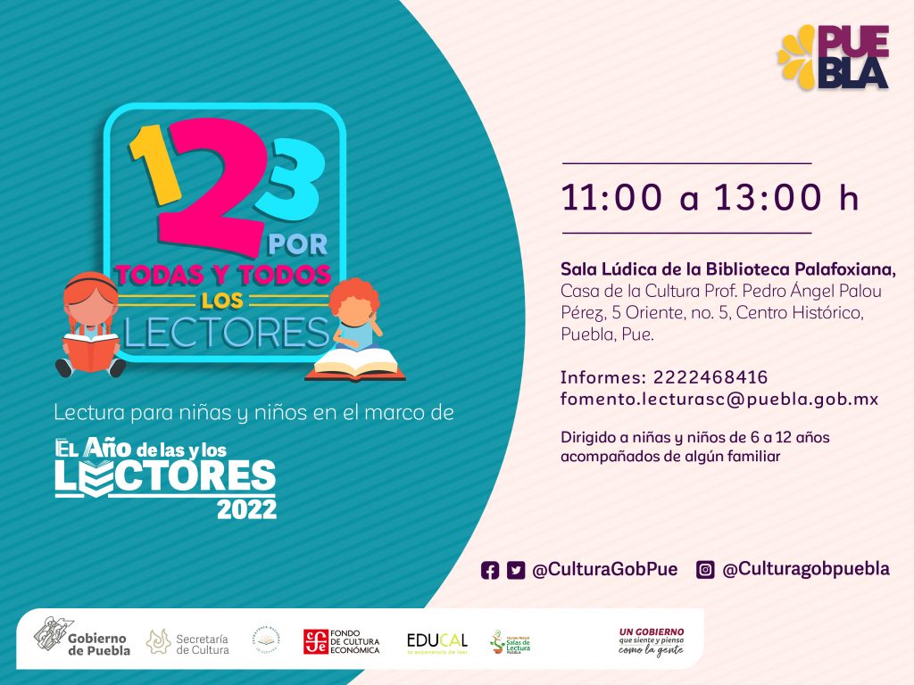 En noviembre, Cultura ofrecerá cinco talleres de lectura para niñas y niños