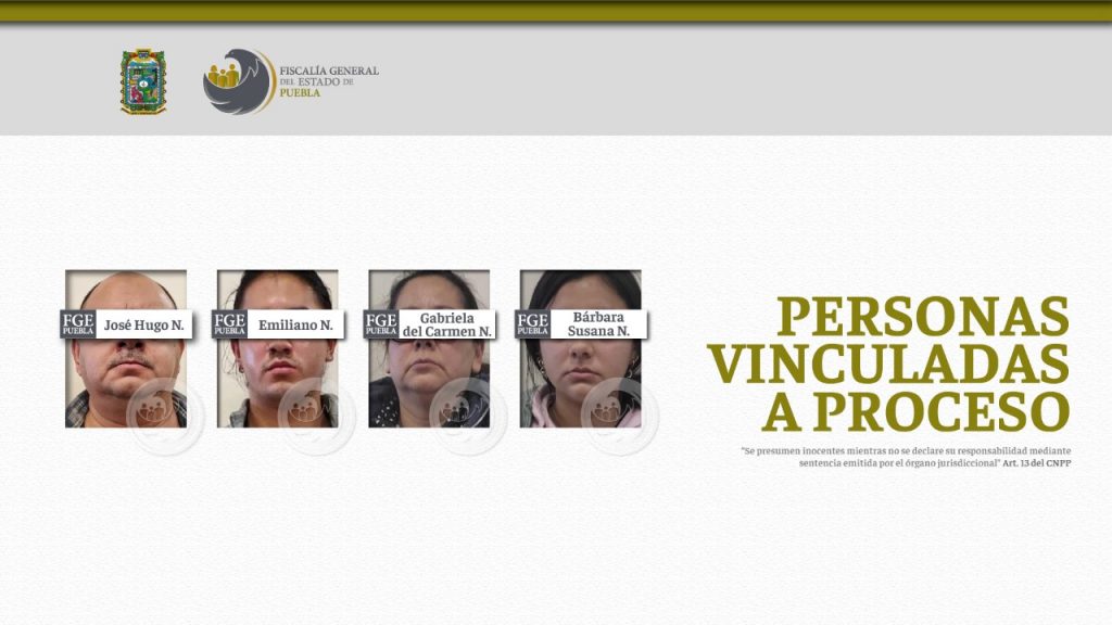 FGE logró vinculación a proceso de cuatro personas detenidas en Teziutlán