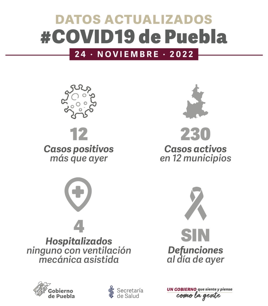 Video y Parte de Guerra Puebla jueves 24: El estado registró 12 contagios de coronavirus