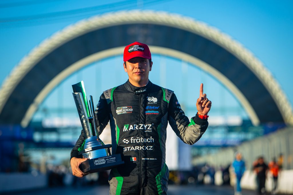 Podio en casa, para Enrique Baca y la Escudería Marzal en semifinal de NASCAR México