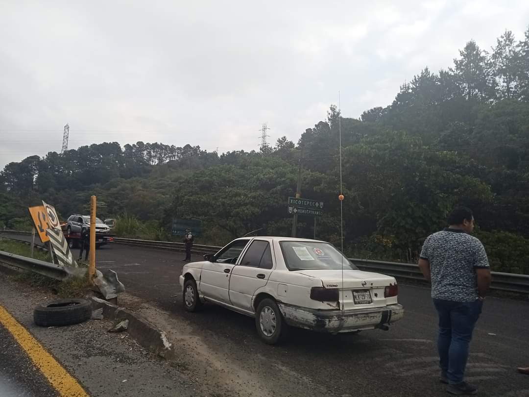 Accidente sin lesionados en la México Tuxpan