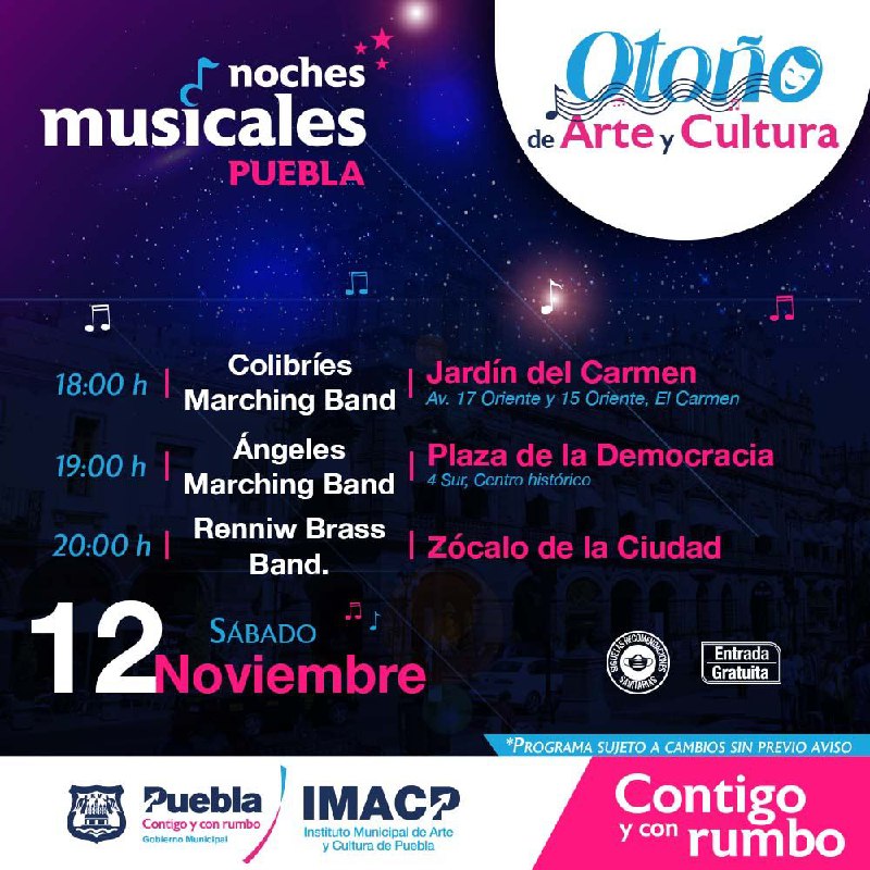 En Puebla capital se impulsa la actividad cultural y artística por temporada y cada fin de semana