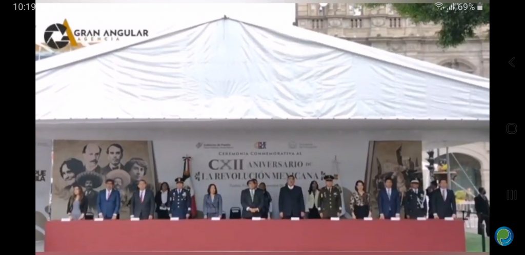 Video desde Puebla: Miguel Barbosa encabeza ceremonia por el inicio de la revolución mexicana