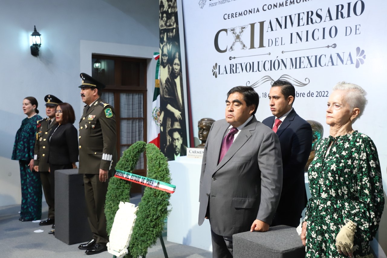 Puebla tiene hombres y mujeres con firmes convicciones, como los hermanos Serdán: Gobernador Barbosa